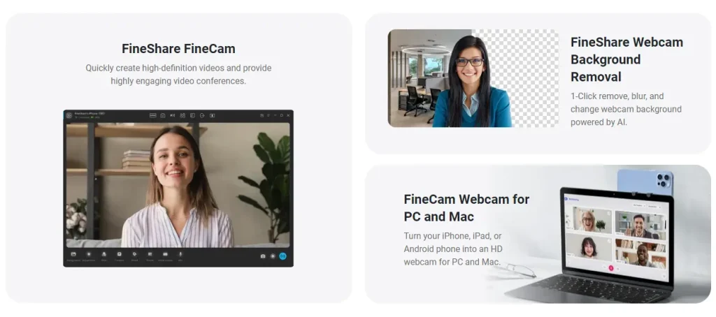 Features Of Finecam Review Ai Powered Virtual Camera