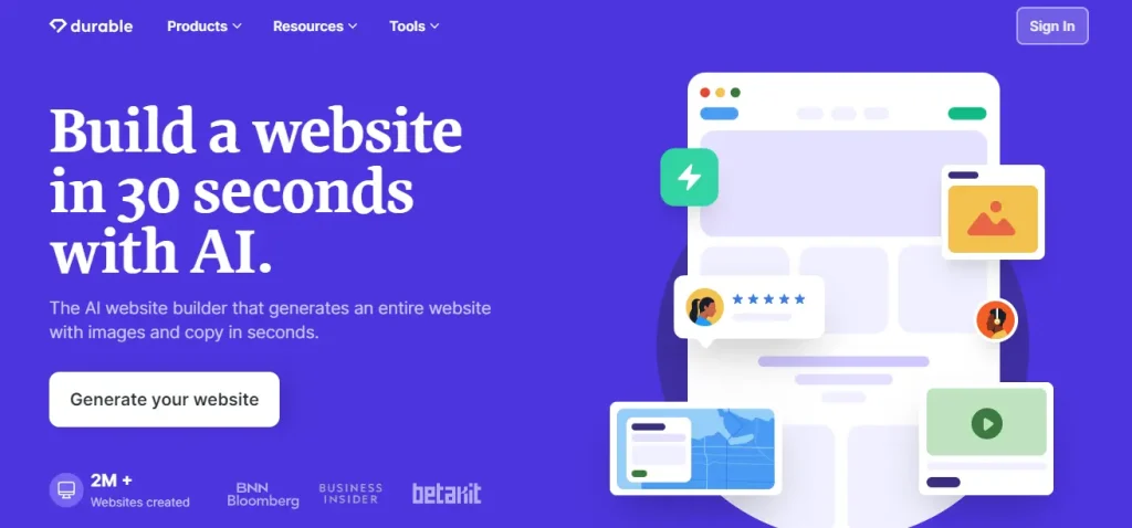 Durable Review Build Websites In Seconds