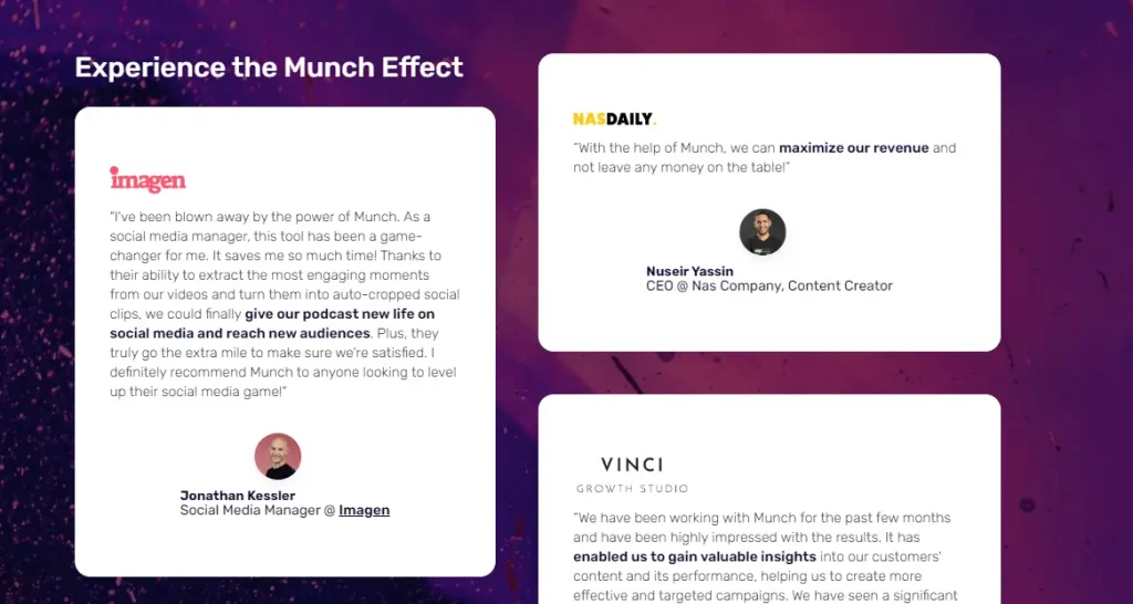 Reviews About Munch Ai